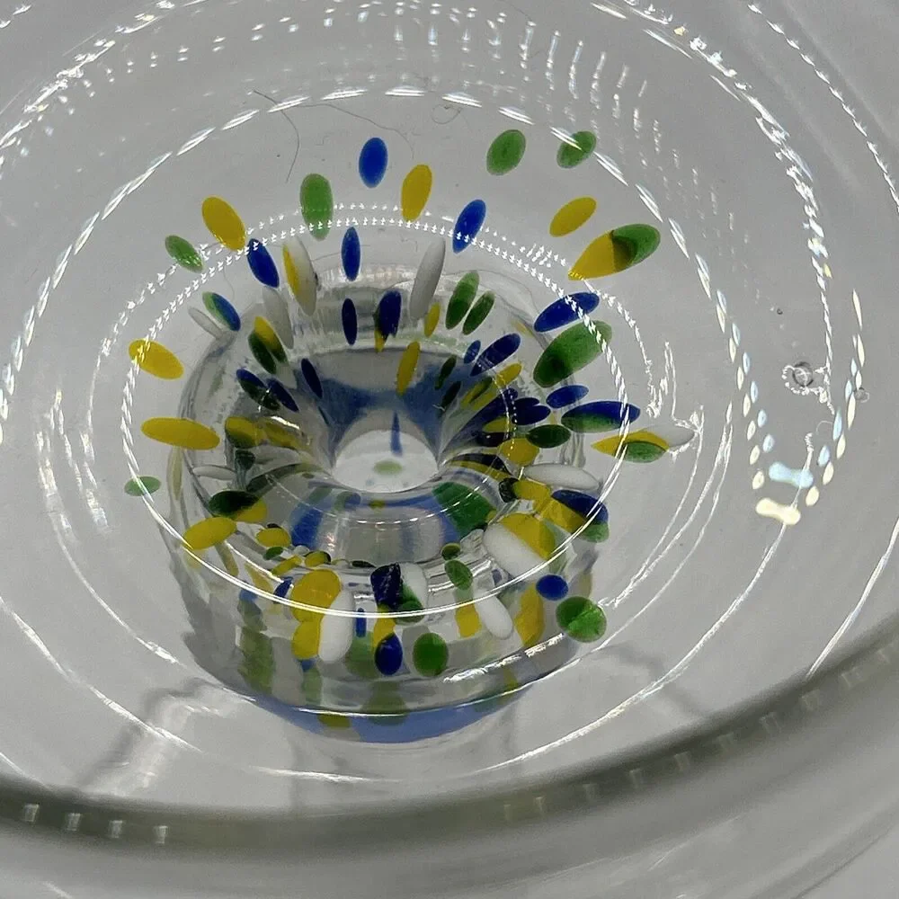 Unique Vtg Margarita Set Hand blown With Swirl 6 Lrg Glasses, 1 Lrg Pitcher - Picture 6 of 16